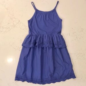 Gap Girls purple sun dress with eyelet ruffle